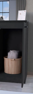 Wholesale Luxury Modern Black Wooden Storage Cabinet <b>with</b> <b>Drawer</b> Open <b>Shelves</b> and Door Multi Tier Organizer Unit for Home Decor - Product Image 5