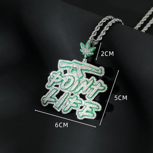 Iced Two Tone Luxury Certified <b>Pendant</b> 925 <b>Silver</b> Moissanite Rhodium Plated Hip Hop Charms Jewelry Micro Pave <b>Initial</b> Letter - Product Image 2