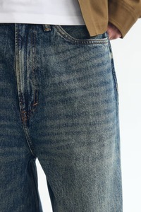 Jean en denim robuste en coton uni pour le travail – Coupe décontractée et écologique à jambe large, idéal pour le bureau et le quotidien – Collection Printemps - Product Image 4