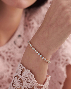 Round Brilliant Lab Grown Diamond Bracelet IGI Certified 10K 14K 18K Yellow <b>Rose</b> White <b>Gold</b> Luxury Fine Jewelry Customizable - Product Image 5