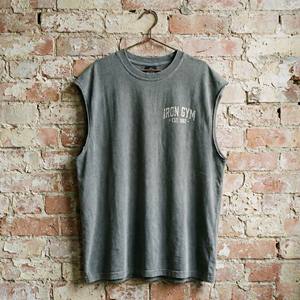 Débardeur Homme Personnalisé avec Logo, Coton Lourd Délavé Style Vintage, Coupe Oversize Épaules Tombantes, Idéal Musculation et Sport, 100% Coton - Product Image 4