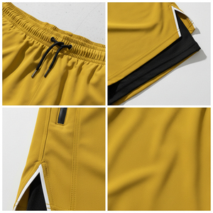 Shorts cargo de performance pour hommes, double couche, séchage rapide, poches sécurisées, pour l'été, vente en gros - Product Image 5