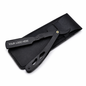 Navaja de Afeitar Profesional para Barbería, con Bloqueo Giratorio, Hoja de Acero Inoxidable, Logotipo Personalizado, Estuche de Cuero, Fabricante OEM de Navajas para Afeitar la Barba - Product Image 3