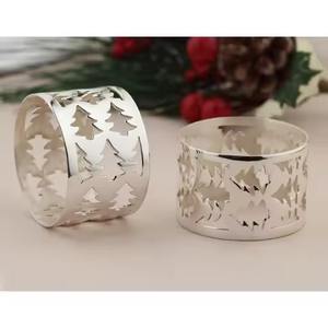Elegante Anillo de Servilleta Metálico para Decoración de Mesa, Ideal para Bodas y Fiestas - Product Image 1