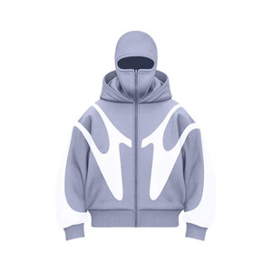 Sweat-shirt vintage délavé à l'acide pour homme – Capuche intégrale à épaules tombantes, demi-zip, en coton épais, style streetwear, effet délavé soleil - Product Image 1