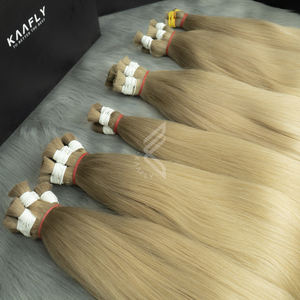 Extensions de cheveux naturels blonds ombrés clairs à foncés Mèches de cheveux humains bruts avec cuticule alignée - Product Image 4