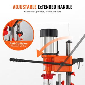 Macchina per Mortasatura da Banco 370W 1725 RPM con Scalpelli da 1/4, 3/8 e 1/2 Pollici per Lavorazione del Legno - Product Image 5