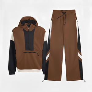 Conjunto de Dos Piezas para Hombre, Chaqueta Cortavientos con Cierre y Pantalones Largos, Traje Deportivo Sublimado, Chaqueta Cortavientos, Pantalones Largos, Traje Deportivo de Nailon, 100% Poliéster - Product Image 4