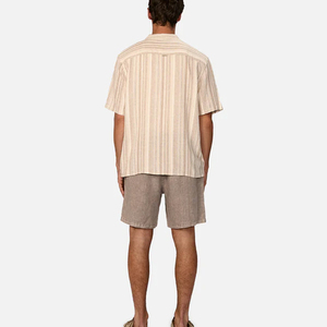 Pantalones Cortos Deportivos de Algodón 100% con Bajo sin Rematar, Lavado Ácido Vintage, Estilo French Terry, Efecto Desgastado por el Sol, para Hombre - Product Image 3