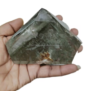 Cuarzo rutilo verde crudo de alta calidad cabujón rutilo verde piedras preciosas producto al por mayor joyería de la mejor calidad fabricación hecha a mano - Product Image 1