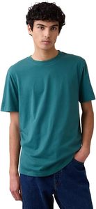 <b>Gap</b> Men's Solid Color Short Sleeve T-Shirt Regular Fit O-Neck Casual Jersey Cotton Teal - Product Image 5