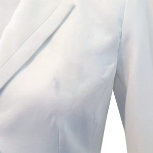 Blazer unisexe élégant blanc de qualité supérieure, coupe classique, à un bouton, veste de costume d'affaires, pour femme de bureau, mode formelle, fermeture éclair, grandes tailles - Product Image 3