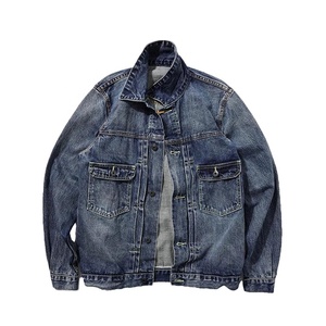 Women's Denim Jacket Stonewashed Casual <b>Button</b> Front Regular Fit Solid Color Cotton Fabric Autumn Style - Product Image 1