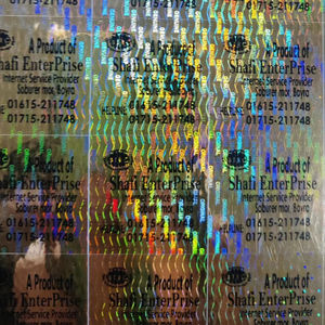 Etiquetas Digiteltech Personalizadas, Etiquetas de Papel Adhesivas Seguras con Impresión Térmica Holográfica Plateada, Modelo P3, Uso Comercial, de BD - Product Image 1