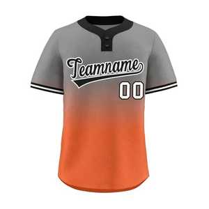 Camiseta de Béisbol Personalizada con Degradado Rojo, Unisex, Manga Corta, Impresión del Nombre del Equipo en la Parte Delantera, Absorbe la Humedad, Secado Rápido, Transpirable, Corte Regular - Product Image 2