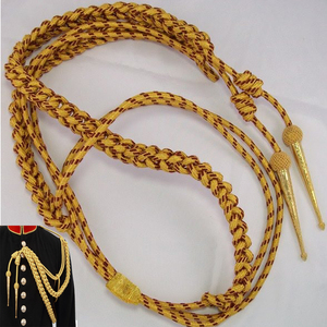 Cordon Aiguillette Cérémoniel Britannique Doré Tressé avec Métal – Cordons d'Uniforme Classiques - Product Image 3