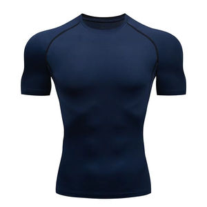 <b>Men</b> <b>Compression</b> <b>Shirt</b> Flexible Stretch Athletic Top Breathable Sports Tee for Fitness Training Daily Use - Product Image 1