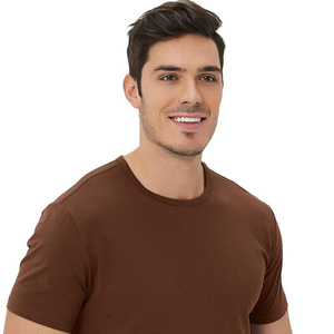 T-shirt de sport tricoté à manches classiques pour homme, haut d'entraînement bicolore, coupe ajustée, séchage rapide, respirant, vêtement athlétique - Product Image 3