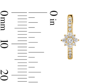 <b>Hoops</b> earrings Diamond Earrings Gold And <b>Silver</b> Earrings Natural and Lab Grown Diamond Earrings Fine Jewelry for Women - Product Image 2