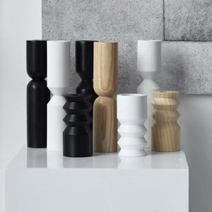 Candelabros de madera negros modernos al por mayor para decoración de centros de mesa, accesorio para velas cónicas, Ramadán, por MULTI CRAFT - Product Image 6