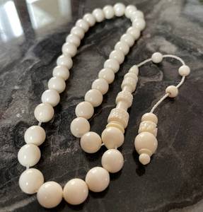 Cuentas de Oración Islámicas de Hueso de Camello Auténtico, Tasbih Ecológico Hecho a Mano, 33 Cuentas, Misbaha Tasbeeh de 10 mm - Product Image 2