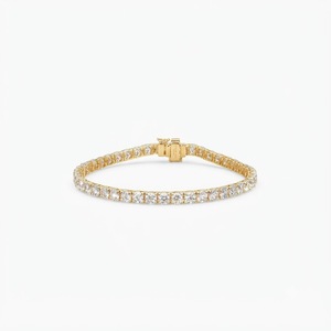 Wholesale Round Brilliant Lab Grown Diamond Tennis Bracelet IGI Certified Elegant Engagement Fine Jewelry 10K 14K 18K <b>Solid</b> <b>Gold</b> - Product Image 4