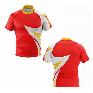 เสื้อรักบี้ผู้ชายแบบปรับแต่งได้ ระบายอากาศ ซับเหงื่อ แห้งเร็ว น้ำหนักเบา เหมาะสำหรับการฝึกซ้อมและแข่งขัน  รับสกรีนโลโก้ทีม - Product Image 1