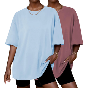 Camiseta Holgada de Manga Corta para Mujer, Estilo Casual, Transpirable, Talla Grande, para Primavera/Verano, OEM/ODM - Product Image 2