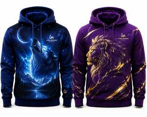Sweat-shirt à capuche pour homme Long Miesion, bleu, sublimation, coupe classique, décontracté, hiver, tricoté, 100% coton, doublé, respirant - Product Image 5