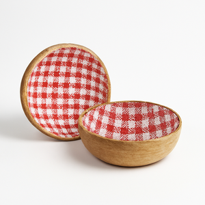 Fournitures du Ramadan, bol à collation en bois émaillé imprimé pour l'iftar, fabriqué en bois de manguier islamique - Product Image 1