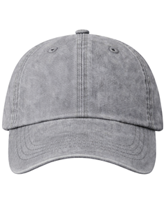 Casquette de baseball en coton délavé gris clair, unie, réglable, unisexe, décontractée, respirante, confortable, personnalisable avec logo - Product Image 1