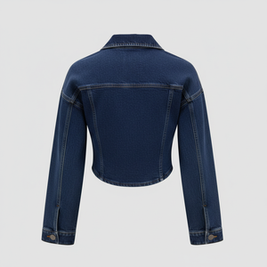 แจ็คเก็ตยีนส์แฟชั่นใหม่สำหรับผู้หญิง ผ้าแคนวาส หนังแกะ คุณภาพสูง พิมพ์ลาย แจ็คเก็ตยีนส์สำหรับผู้หญิง ขายดี - Product Image 2