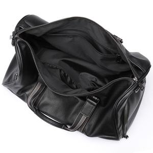 Sac de sport pour homme en cuir véritable, sac de week-end, sac de voyage avec compartiment pour chaussures, sac de voyage en cuir pour homme - Product Image 1