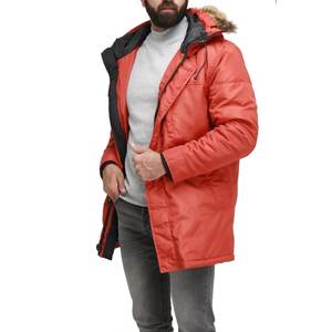 Chaqueta acolchada para hombre de poliéster con logotipo personalizado al por mayor, impermeable, para uso en exteriores, en venta. - Product Image 1