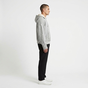 Sudadera con Capucha Oversize para Hombre, Diseño Desgastado Personalizado, 100% Algodón French Terry, Estilo Casual de Otoño, con Bolsillos y Bajo sin Rematar - Product Image 3