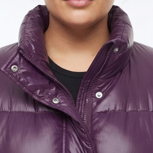Doudoune matelassée grande taille pour femme avec fermeture éclair, col montant, chaude pour l'hiver, manteau d'extérieur ample pour femme - Product Image 4