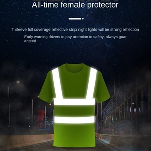 AWARTEN INTERNATIONAL Ropa de Seguridad para Obras de Construcción de Verano, ANSI Clase 1, Secado Rápido, Transpirable, Reflectante, Manga Corta - Product Image 6