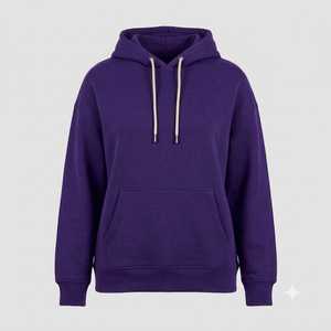 Sudadera con capucha deportiva personalizada en morado pastel, transpirable, de algodón grueso, estilo streetwear para hombre, venta al por mayor. - Product Image 1