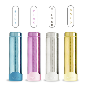 Botella TiKOBO Slim Titanium Starlight de 400 ml, Varios Colores (Incluye Mini Infusor de Té + Funda de Silicona para la Botella + Cepillo para Botellas) - Product Image 1