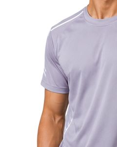 T-shirt de sport pour homme personnalisé à la lavande, séchage rapide, respirant, pour la gym, le fitness, la course à pied, l'entraînement athlétique, en polyester, vêtement de sport - Product Image 3