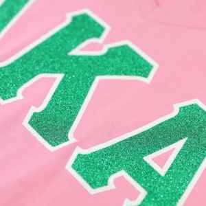 V Neck <b>Glitter</b> Tee <b>Pink</b> Color Fashion Casual <b>Top</b> Women Short Sleeve Shirt Sparkle Graphic Apparel Stylish Everyday Wear - Product Image 5