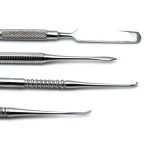 Juego de espátulas y herramientas de modelado dental de 4 piezas de doble punta para mezclar y esculpir cemento, Beal, Lecron y cera Zahle - Product Image 2