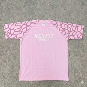 เสื้อยืดโอเวอร์ไซส์สีดำล้างสีสไตล์สปอร์ต REXFIT สำหรับผู้ชาย ผ้าฝ้าย สตรีทแวร์ คอกลม เสื้อยืดพรีเมียมสั่งทำพิเศษ - Product Image 5