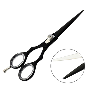 Professional Hair Scissors Stainless Steel Sharp <b>Blade</b> Long Handle Right Handed For <b>Barber</b> Use Low MOQ Training Use <b>Barber</b> Curvd - Product Image 1
