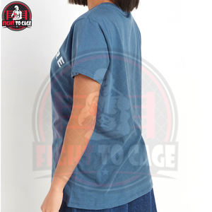 T-shirts graphiques vintage imprimés de haute qualité, personnalisés, bleu vieilli, pour l'été, en coton premium 100% pour hommes - Product Image 3