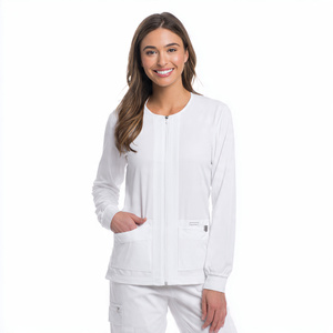 Blouse d'infirmière médicale unisexe, uniforme d'hôpital, tricotée, 100% coton, respirante, confortable, couleur personnalisée, logo personnalisé - Product Image 3