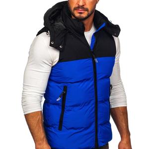 Chalecos cálidos con cuello alto, gruesos, cortavientos, para hombre, tipo burbuja, sin mangas, ajustados, de forro polar, acolchados. - Product Image 4