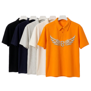 Polo en coton pour homme, manches courtes, couleur unie, respirant, tricoté, décontracté, coupe classique, blanc, beige, gris, marine, noir - Product Image 6
