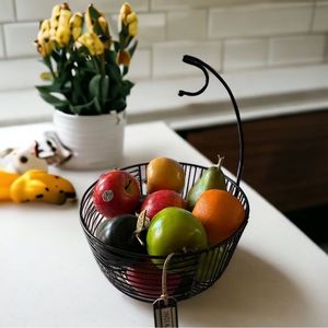 Cesta de Frutas Metálica con Acabado Metálico de Primera Calidad para Accesorios de Cocina de Lujo y Productos de Almacenamiento - Product Image 3