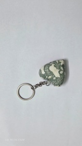 พวงกุญแจไม้รูปหัวใจพิมพ์ลายวินเทจทำมือ ลายสัตว์ป่าสีเขียว ของขวัญสุดโรแมนติก พวงกุญแจรถยนต์ ของที่ระลึก - Product Image 5